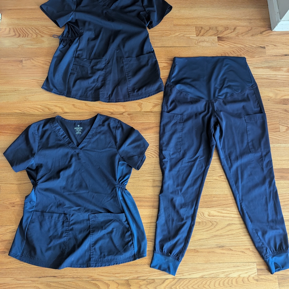 Med Couture Navy Blue Scrub Set